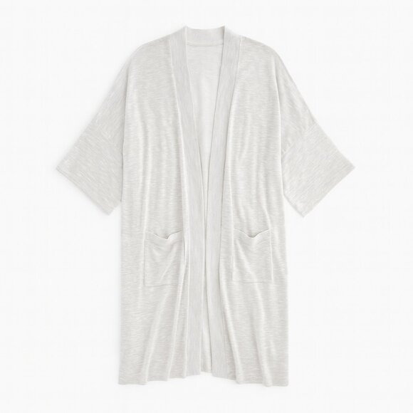 Chico’s Light Heather Gray Open Front Cardigan – Soft Everyday Layer, Size 1 (M) - Picture 1 of 9